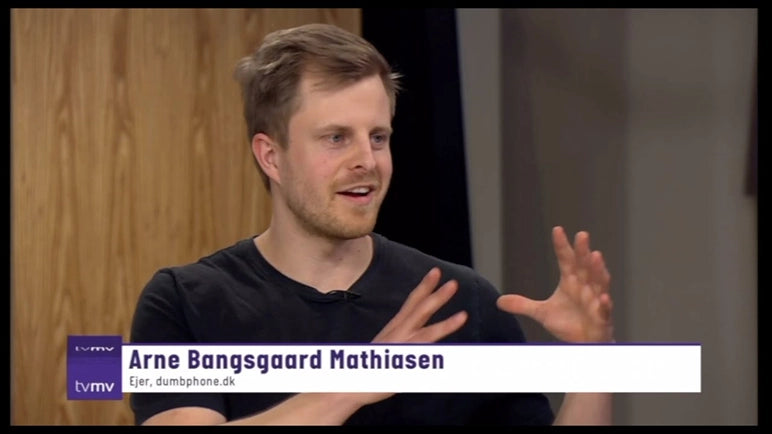 Arne founder of dumbphone at an interview at TVMV